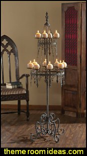 Malbark Castle Gothic Floor Candelabra